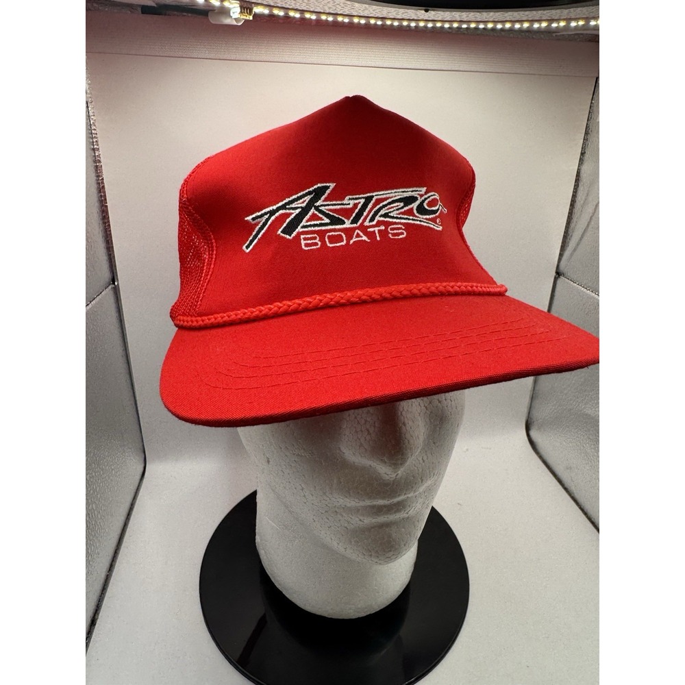 Vintage Astro Boats SnapBack Hat Cap Fishing Boating Retro Outdoors 90's  USA